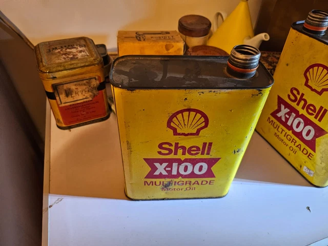 Shell X100 Sticker ANCIENNE BOITE PUBLICITAIRE Shell X 100 Mutigrade 2 EUR 10,00 - PicClick FR