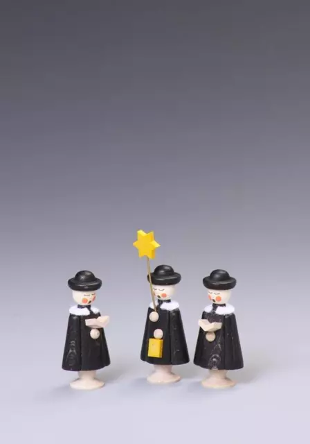 Tischdeko Kurrendefiguren 3 Figuren Schwarz Höhe ca 5 cm NEU Kurrende Kirche