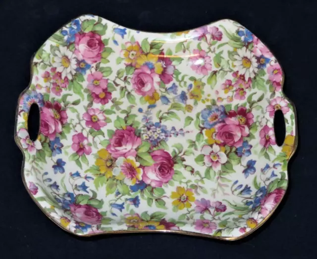Royal Winton Grimwades SUMMERTIME Ascot Square Handled Small Trinket Dish 5"