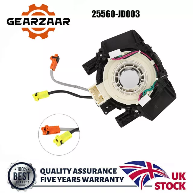 Airbag Squib Clock Spring Sensor Spiral Cable 2 Plugs Fits Nissan Qashqai 06-13