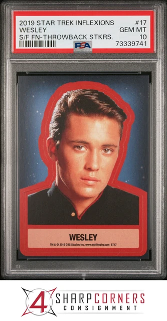 2019 Star Trek Inflexions Throwback Stickers #17 Wesley Pop1 Psa 10 N3638610-741
