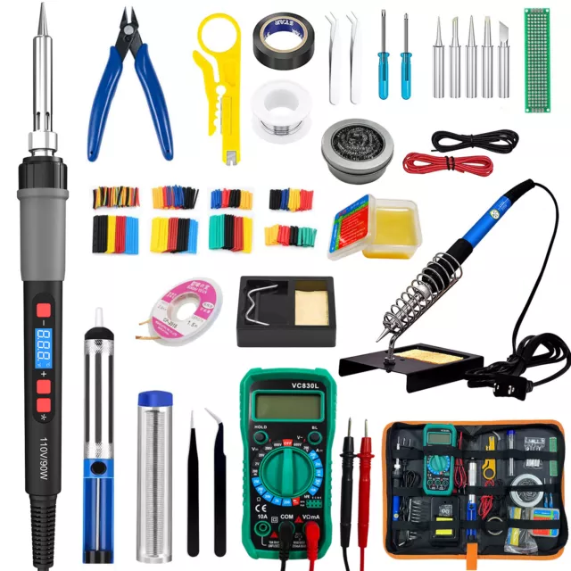 Soldering Iron Kit Electric 90W Welding Tools Solder Gun Wire Desoldering Pump