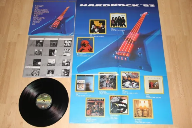 Hardrock '83 12" LP Vinyl Album Plus Poster Vertigo 814 462-1 1983 Kiss Sabbath