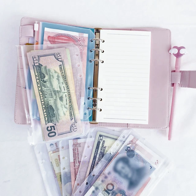 A6 Budget Binder Planer Geldumschläge Finanzplaner Notebook Notizbuch Taschen HM