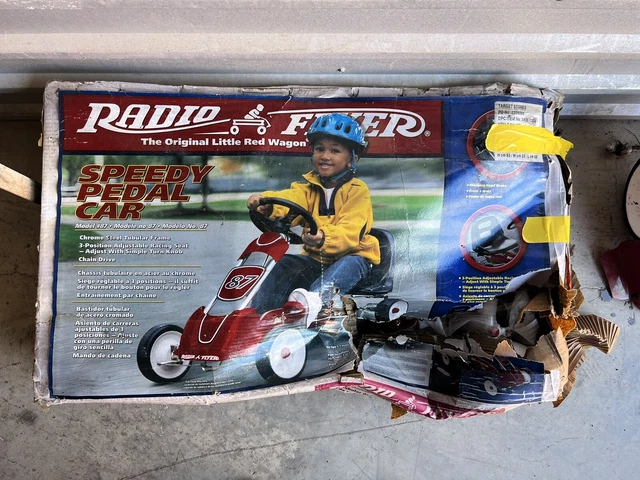 VINTAGE RADIO FLYER Speedy Pedal Car BRAND NEW IN BOX Plus a parts car