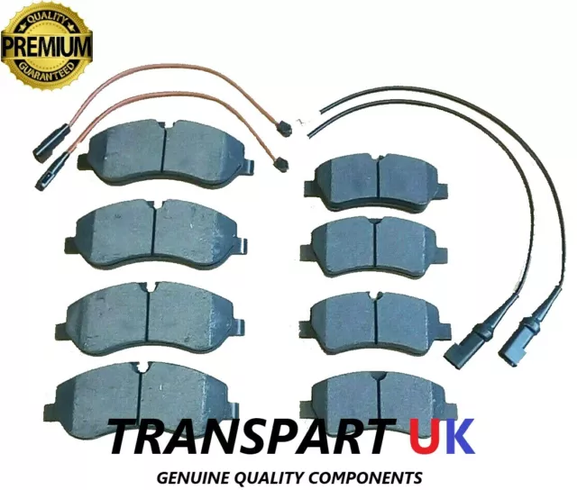 *Ford Transit Mk8 Custom 2.0 2.2 Tdci Front And Rear Brake Pads Wear Leads 12 On