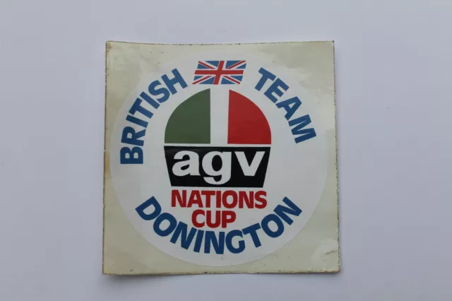 AGV Nations Cup British Team Donington Park 1979 Sticker Rare Mint & Unused