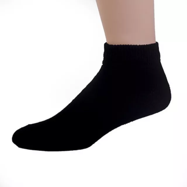 12 Pairs Of Mens Black Physician's Choice Diabetic Socks Lowcut Size 10-13