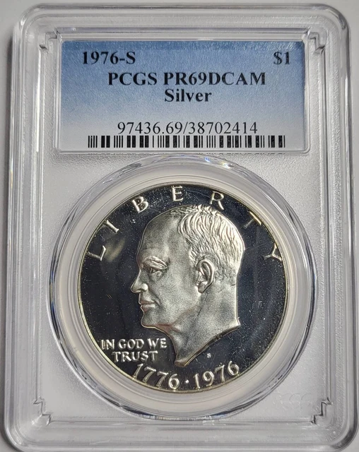 1976 S 40% Silver Ike Eisenhower Dollar PCGS PR-69 DCAM Silver