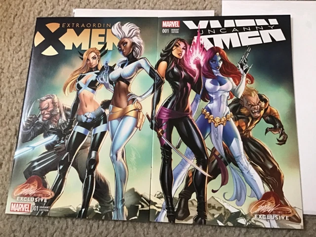 extraordinary x-men #1 uncanny x-men #1 j scott camobell civer set