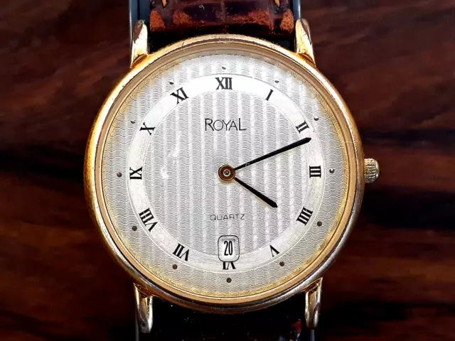 Herren-Armbanduhr, Citizen Royal, klassisch-elegant, Lederarmband braun Kroko