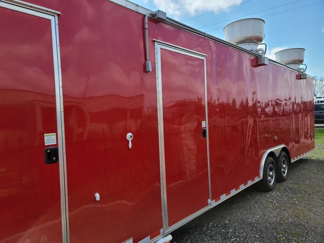 2022 8.5x30 Food Trailer with Restroom/19' hood/2 Vents/Loaded! In Stock!