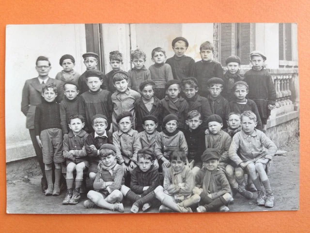 CARTE PHOTO DE CLASSE Ancienne COLE Enfants Identifier Children 