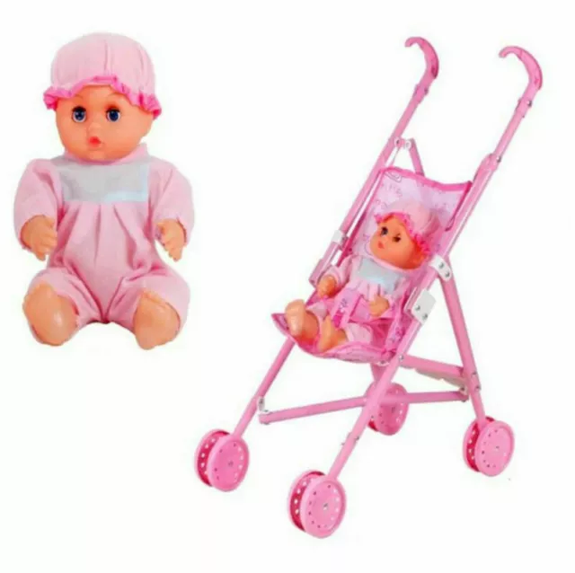 Children's gift mix trolley toy stroller baby girl play house with doll