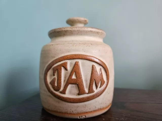 Vintage Tremar Cornish Pottery Jam Jar 1970's FREE P&P