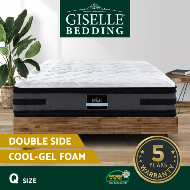 Giselle Bedding 36cm Mattress Cool Gel Memory Foam Double-sided Bed Queen