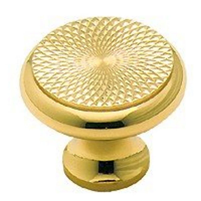 Amerock BP1956-BDC Solid Brass  Diamond Cut Top Cabinet Knob