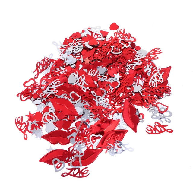 Nuovi coriandoli per il tavolo del cuore sposa palloncino madreperla