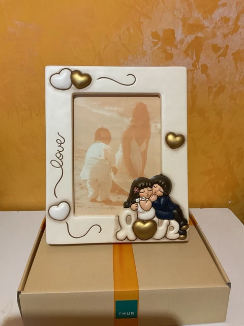 Portafoto THUN Con Sposini - In Ceramica, 13.5x17cm, Per Arredamento Casa