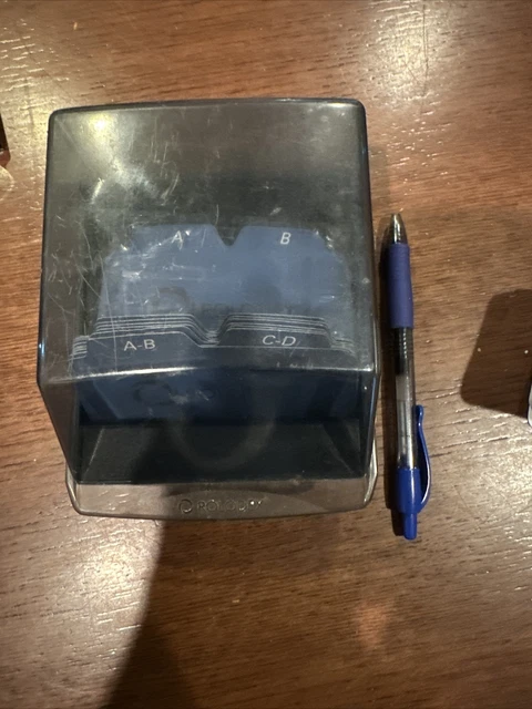 Vintage Rolodex Small File with Blank Address Cards & Punch