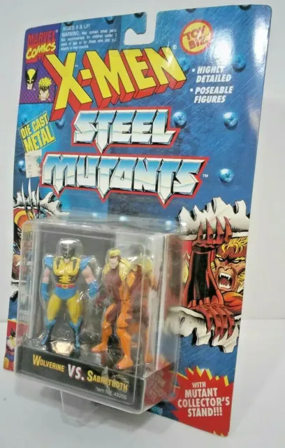 Marvel X-Men Steel Mutants Wolverine vs Sabretooth Toy Biz Figure Set