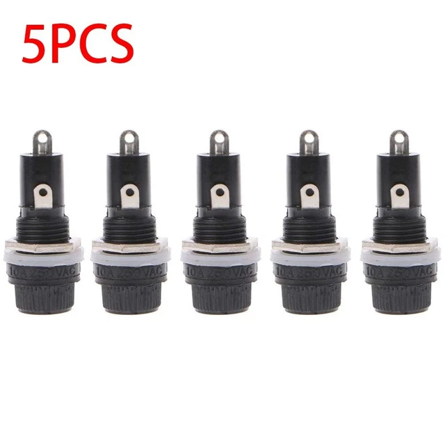 Châssis Support Fusible 10A 4.5mm 5 Pièces for 5x20mm Verre Montage Panneau