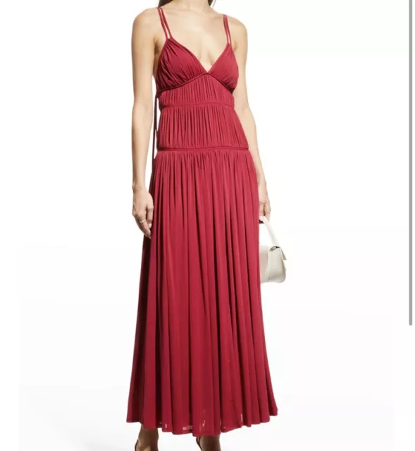 REBECCA TAYLOR STRAPPY Red Bombshell Jersey Maxi Versatile Day Party ...
