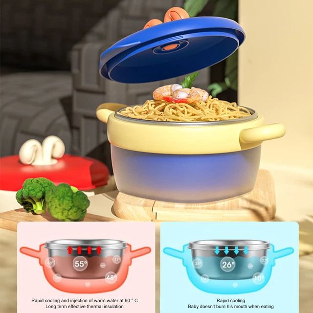 Cubiertos para bebés de borde suave alimentación diaria con detección de temperatura cambio de color