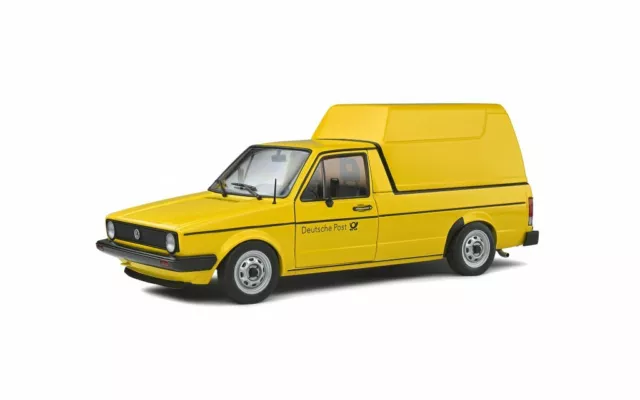 VW Caddy Mk.1 German Post Yellow 1982 - 1:18 SOLIDO S1803505