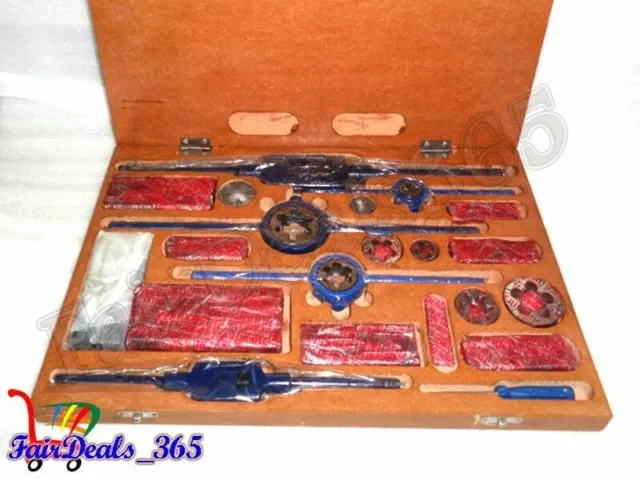 Heavy Duty Tap And Die Set 1/4 To 1" British Standard Fine- Boxed Complete Bsf