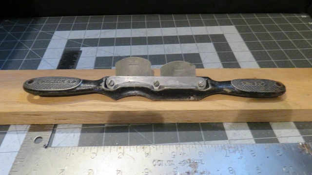 Vintage Stanley No. 60 Double Cutter Spoke Shave- 1 Concave & 1 Flat Blade