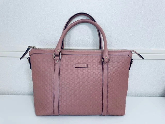 GUCCI Gucci 2-way tote bag GG Signature pink