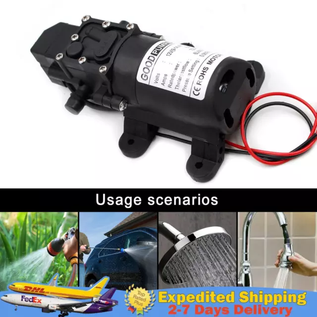 Dc12V 130Psi Self Priming Diaphragm High Pressure Water Pump StraightType