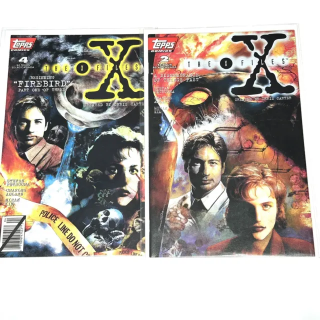Topps Comics The X-Files Science Fiction Horror Issues 2 & 4 Lot VF/NM