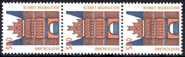 1938 SWK neue Nr. 510 Pf, 3er-Streifen + Nr. **