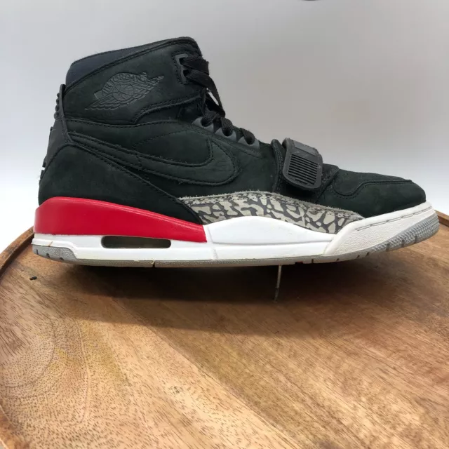 Nike Air Jordan Legacy 312 High Black Fire Red Sneakers AV3922-060 Mens Size 8.5
