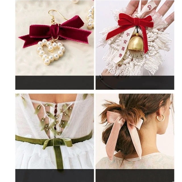 Samtband Hochzeit 22g 4,5 M/Roll Dekoration Dunkelgrün Handgefertigtes DIY