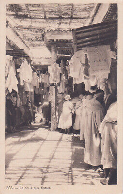Old postcard old postcard morocco morocco FEZ fes le souk to cloth