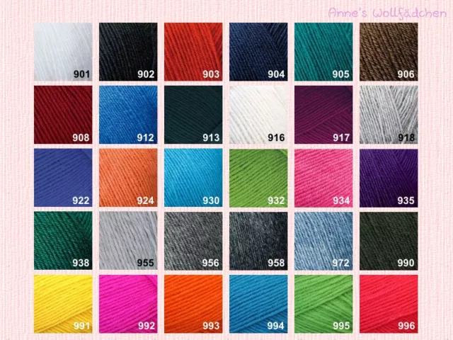 Flotte Socke 4fach Uni von Rellana - (56,50€/kg) Sockenwolle 2
