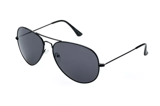 Alpland Pilotenbrille  Sonnenbrille Fliegerbrille TOPGUN schwarz Big Size Gläser