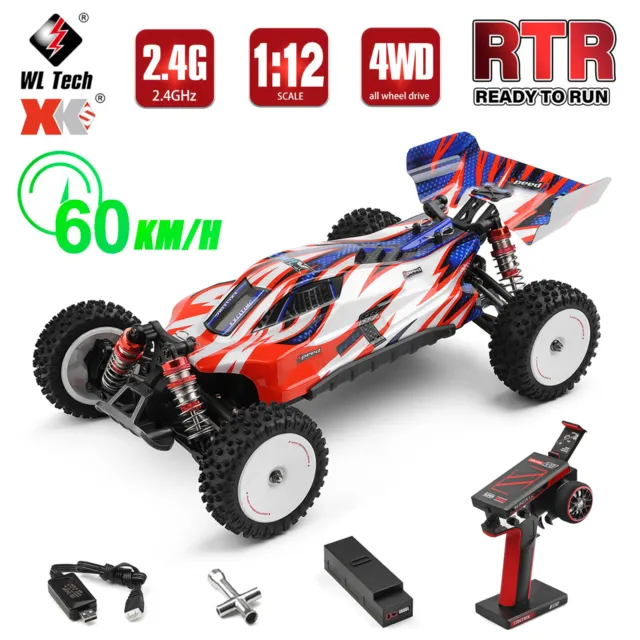 WLtoys 124008 RC Car 1/12 2.4GHz 60KM/H 4WD Brushless RC Off-Road Racing Car RTR