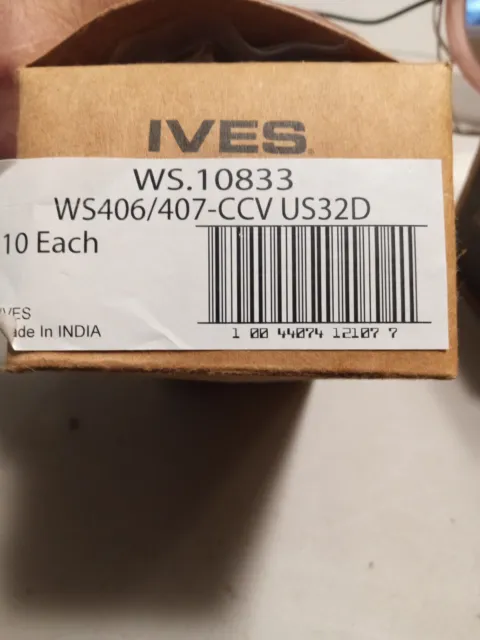 QTY 10 IVES WS406/407CVX US32D Door Stop,Wall Mount,Hardware Included PK 10