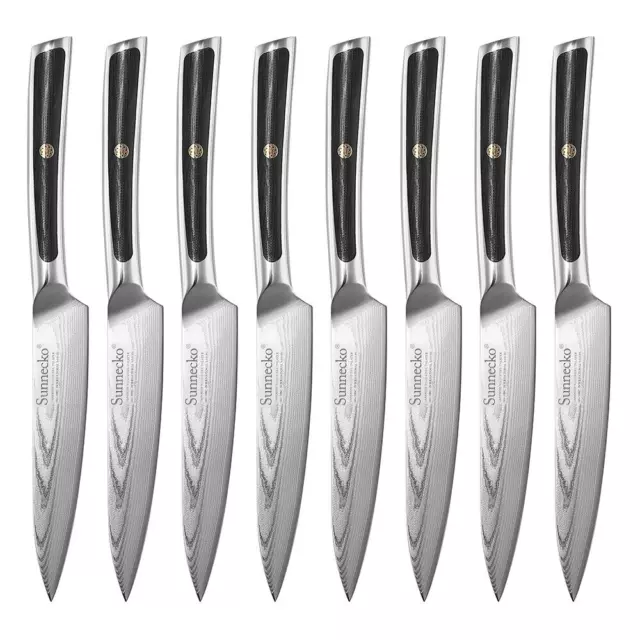 8Pcs Utility Knife Set Steak Knife Damascus Steel Chef Knife Meat Slicer Cutlery