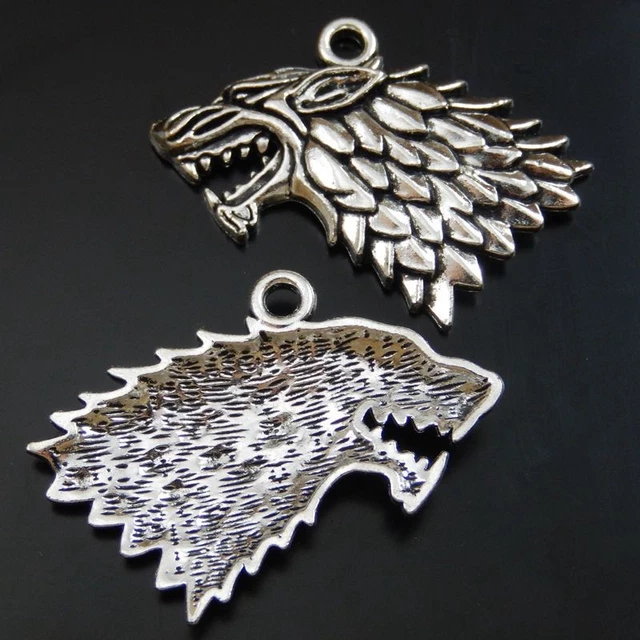 Weinlese Silber Legierung Löwenkopf Form Schmuck Anhänger Charme Kunst 10 Stk