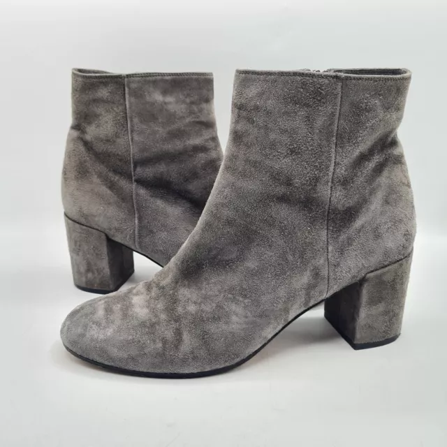 Vince Blakely Bootie Womens Size 10 M Gray Suede Leather Ankle  Boots Italy