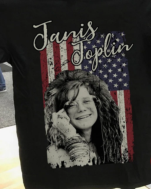 Vintage Janis Joplin Memories ​Men T-shirt Black Short Sleeve Tee S to 5XL