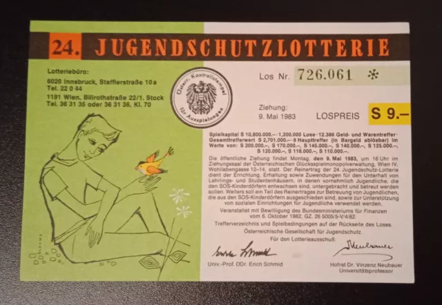 Lotterielos: 24. Jugendschutzlotterie, 1983