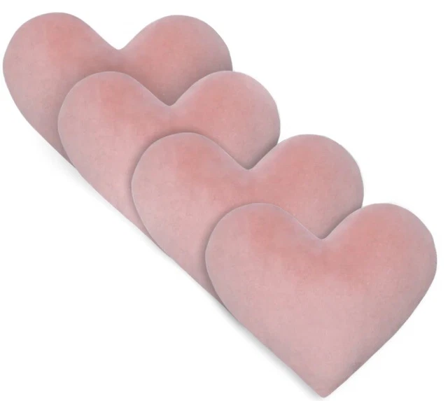 Lambs&Ivy  Signature Heart to Heart Baby Pink Decorative Throw Pillows Set of 4