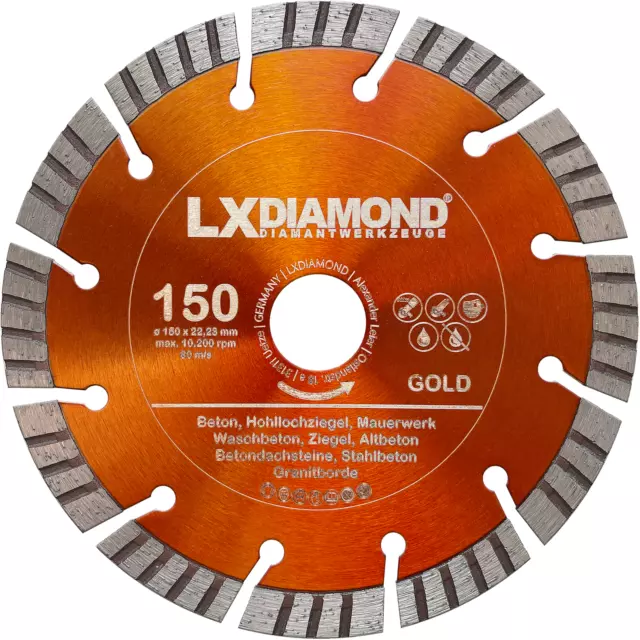 LXDIAMOND Diamant-Trennscheibe 150mm Beton passend fü SPIT D88E D90 Schlitzfräse