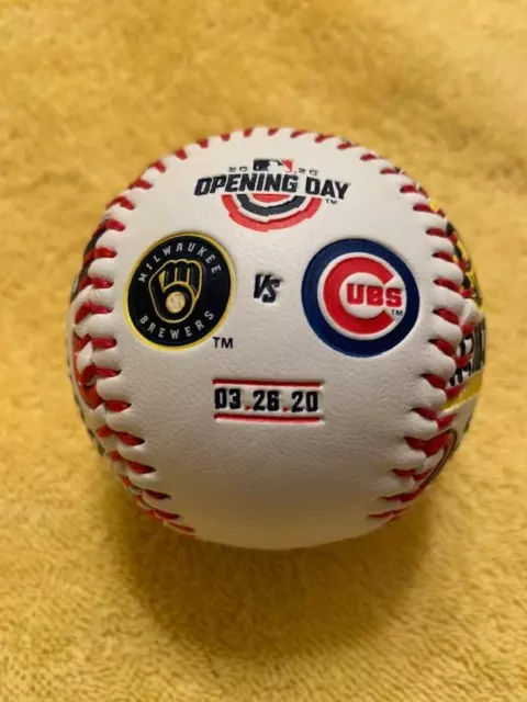 EXTREMELY RARE MILWAUKEE BREWERS vs CHICAGO CUBS 2020 OPENING DAY BASEBALL